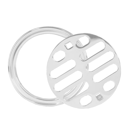Westbrass Brass Snap-In Shower Strainer Grid and Crown in Powdercoated White D317-50